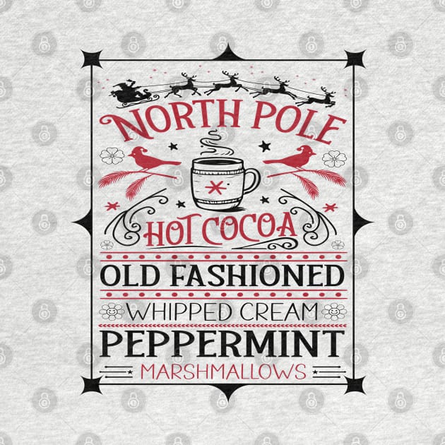 North pole hot cocoa old fashioned whipped cream peppermint marshmallows by SylwiaArt